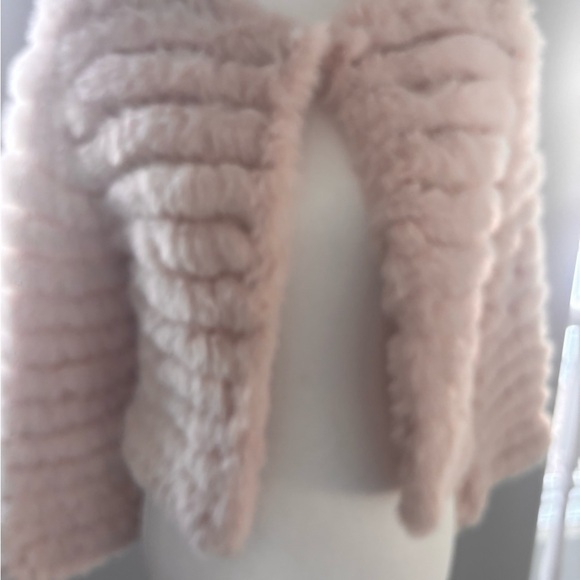 Soft Faux Fur Jacket in Blush Pink - Picture 6 of 7